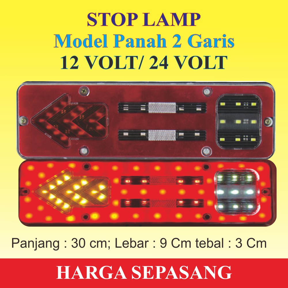 Lampu Variasi Stoplamp Stop Lamp Rem Belakang LED Mobil Truk Pick Up L300 Carry Futura Granmax Arrow