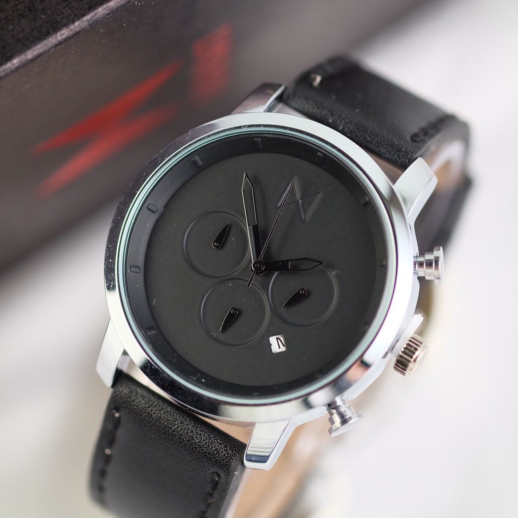 Jam Tangan Pria MVMT Chrono Date Premium Leather Strap