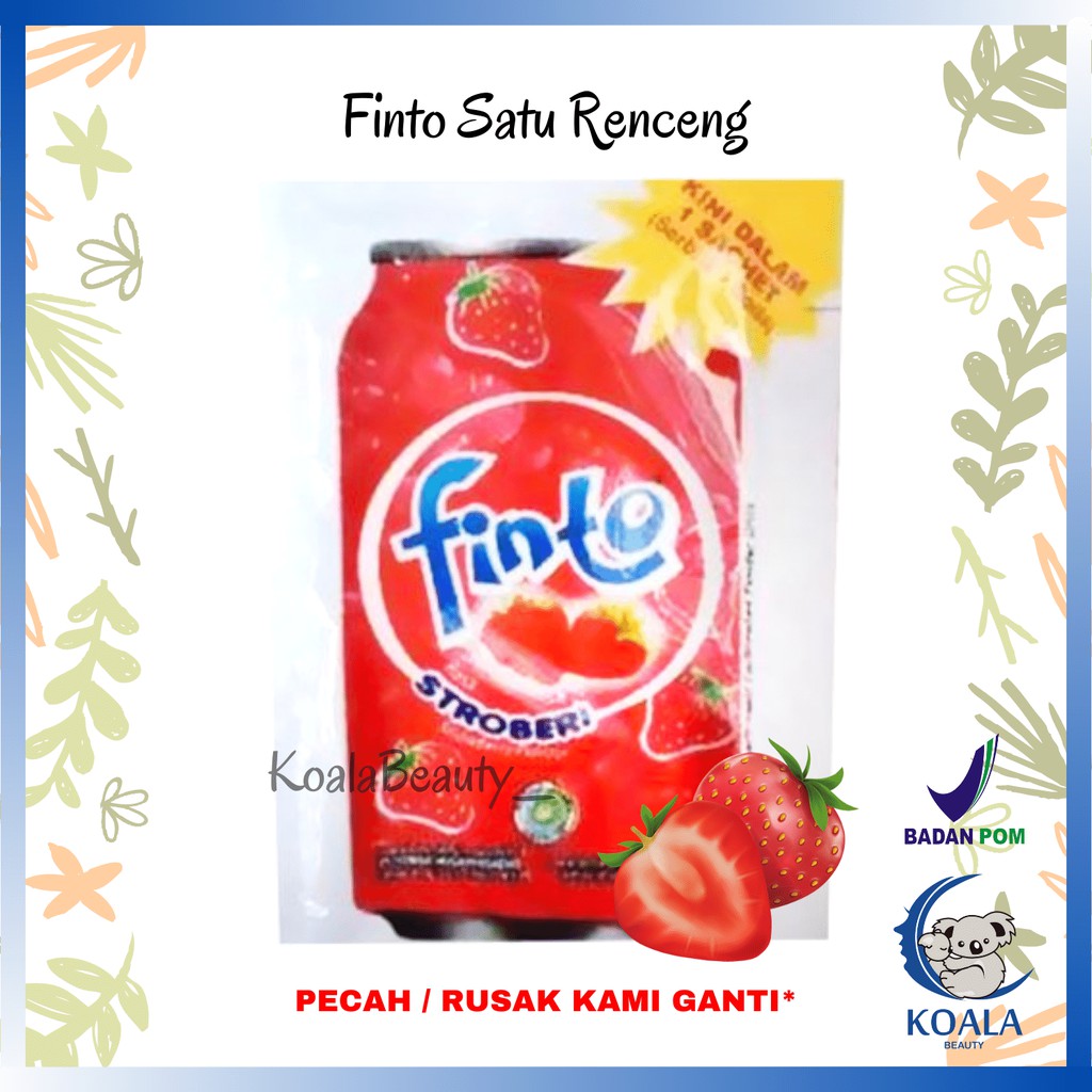 

❤ KOALA ❤ Finto Strawberry 10 sachet x 8 gr - Minuman Instan Rasa Strawberry - Minuman Serbuk - Finto Strawberry - Minuman Soda