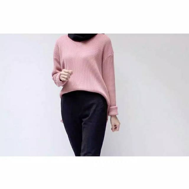 VIONA -  ATASAN RAJUT - VNECK BOXY RAJUT SWEATER