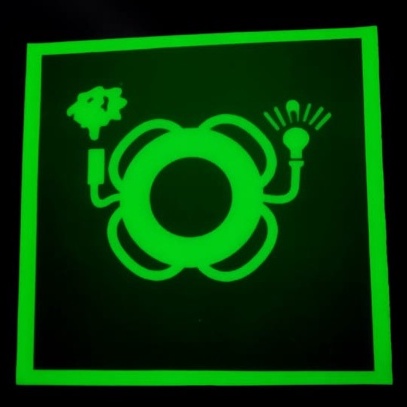 

Sticker Safety WithOut Text Lifebuoy With Light & Smoke / Sticker Glow In The Dark Fosfor Hijau / Sticker Pelampung Kapal / Sign Label Sticker Keselamatan Kerja