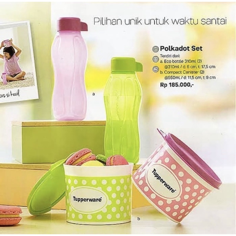 Tupperware Polkadot Set / Toples Tupperware