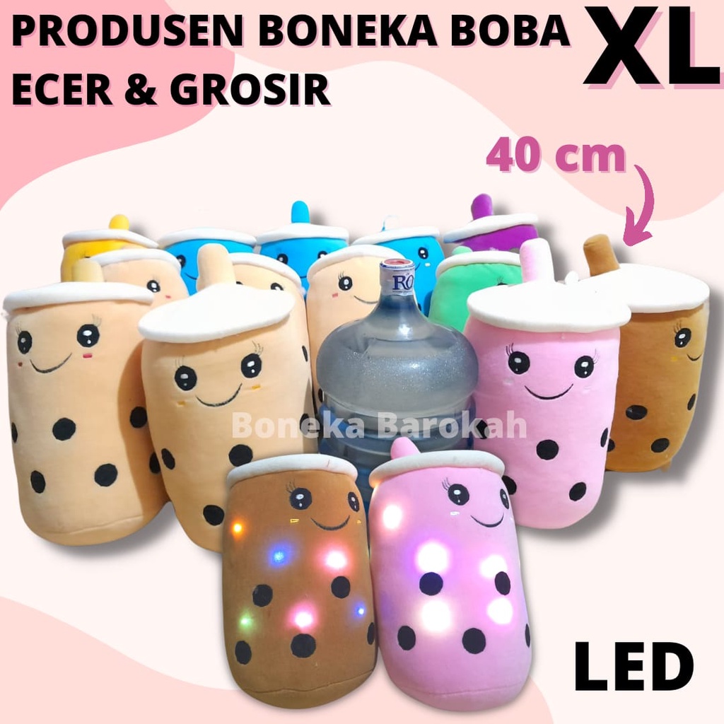 [BISA COD] Boneka | Boneka Boba | Boba | Mainan anak | Boneka lucu | Milk Boba | Bobeka Boba LED | B