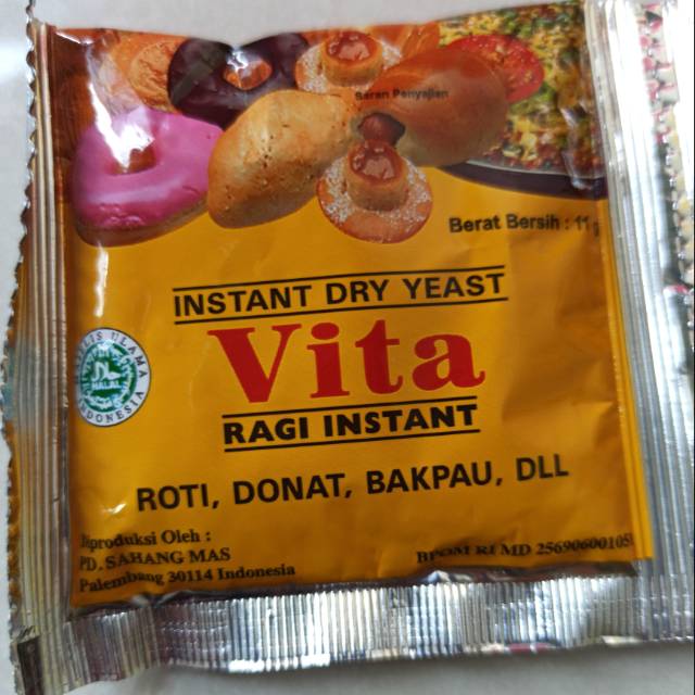 

VITA ragi pengembang roti @ 11 gram (1pack isi 4 pcs)