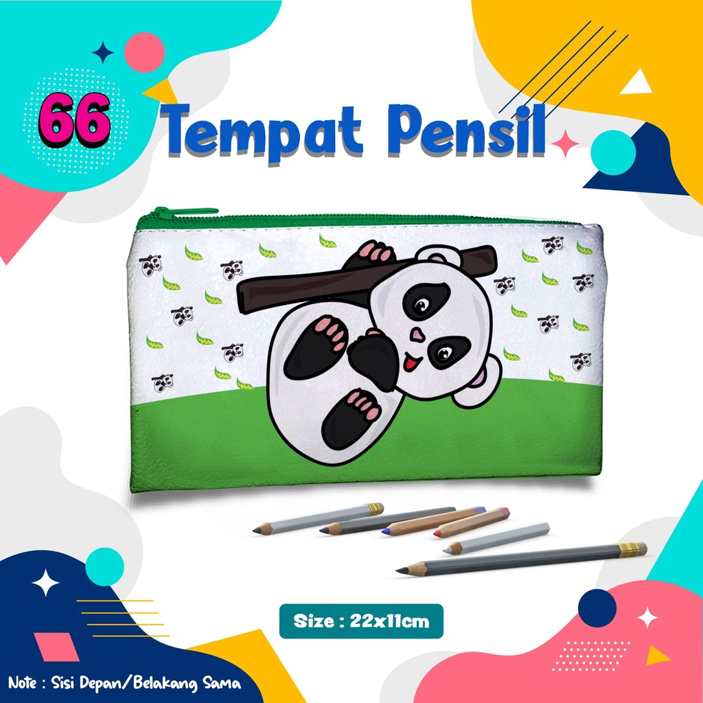 

Pencil Case Pand#066 Kostak Tempat Pensil Kotak alat Tulis Wadah Dompet Pensil Lucu unik