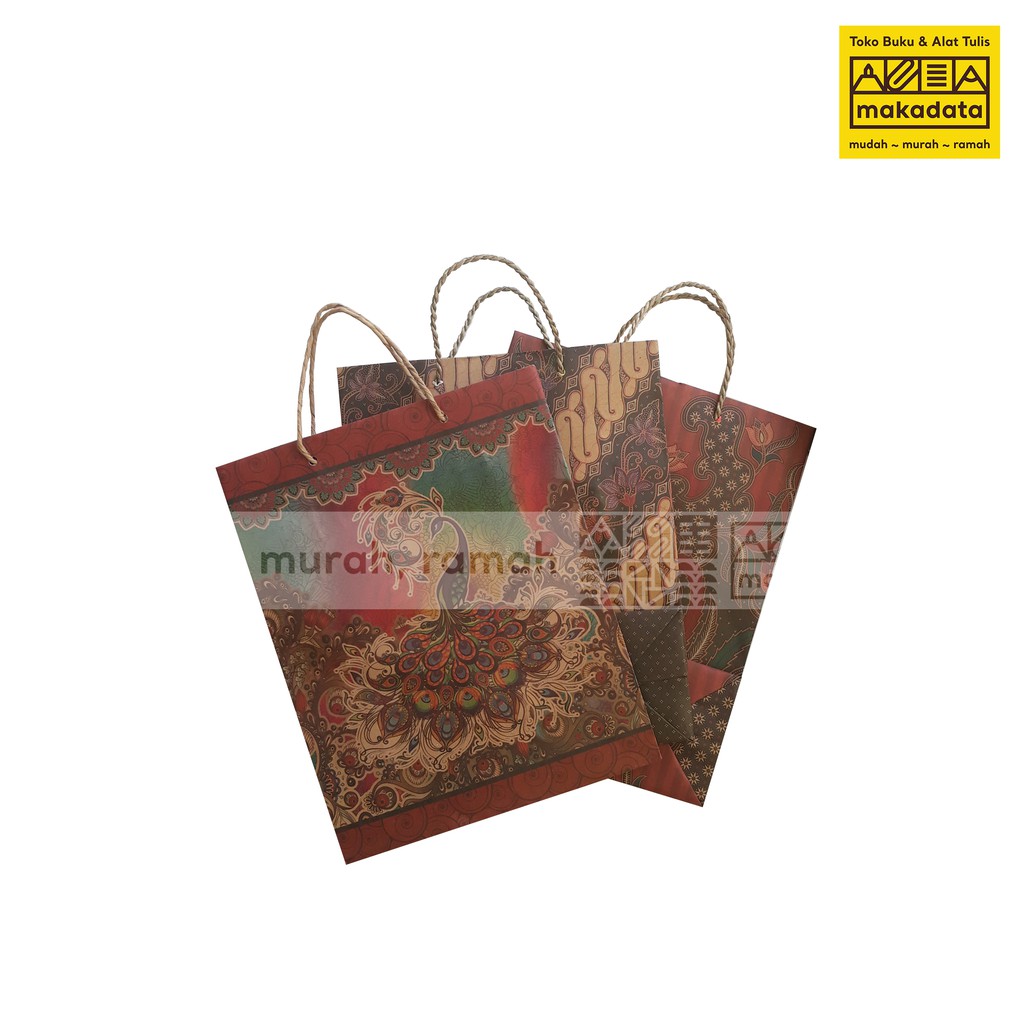 

TAS KERTAS | PAPERBAG SOUVENIR MOTIF BATIK 20 X 25 CM (1PCS) MURAH