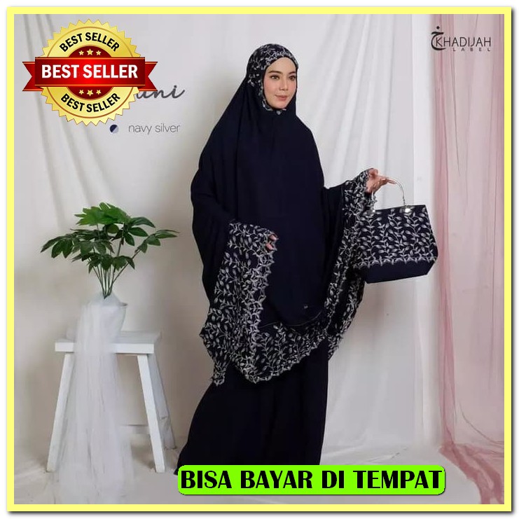 Serba Murah ∞ Mukena Plisket/ Mukena Remaja Dewasa/Mukena Plisket QK827 Mukena Dewasa Rayon Bordir