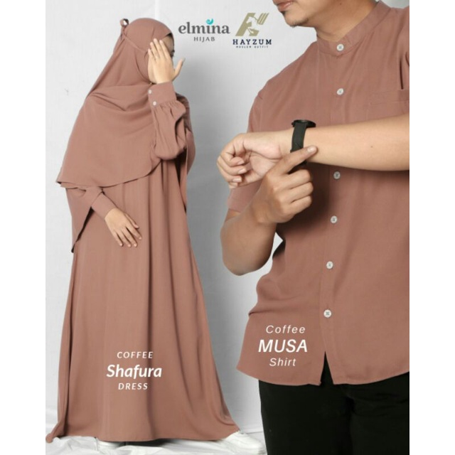 Baju Couple Shafura Dress Musa Shirt By Elmina Dan Hayzum Di Jual Terpisah