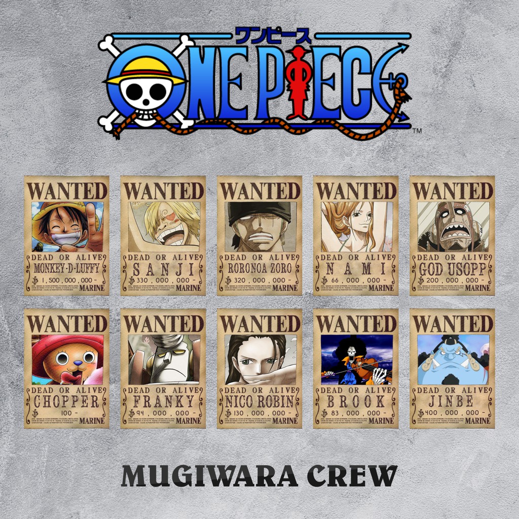 Poster Bounty One Piece (Mugiwara Crew)