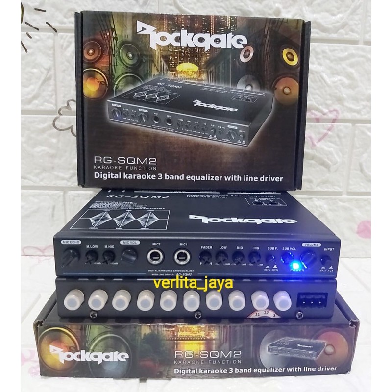 Parametrik preamp ROCKQATE RG-SQM2 digital karaoke 3band high quality