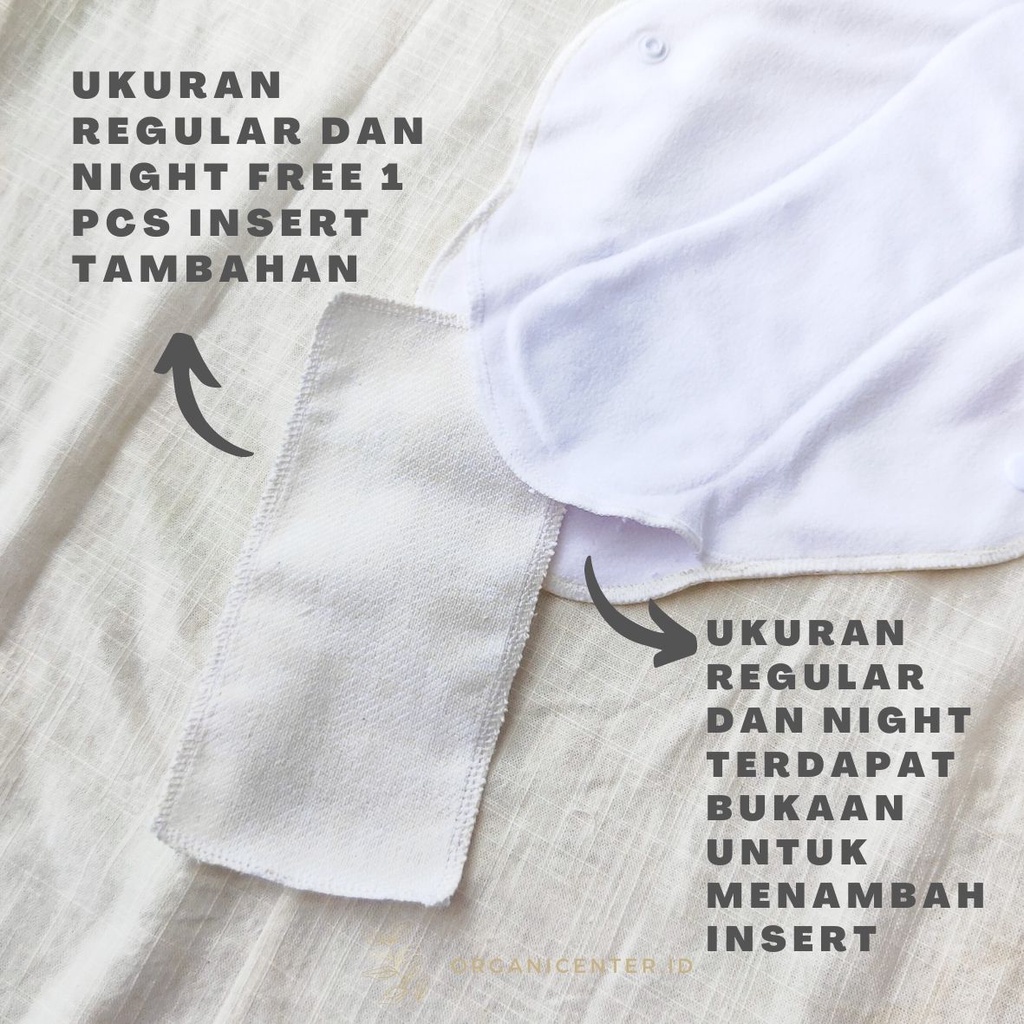 Menspad Baby Oz Pembalut Kain Cuci Ulang Menstrual Pad Cloth Pads Reuseable Polos Motif Insert Ramah Lingkungan Ecofriendly Zero Waste