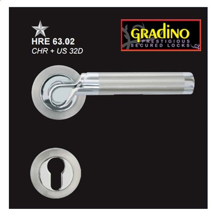 GRADINO - GAGANG PINTU/HANDLE PINTU GRADINO HRE 63.02 STAINLESS STEEL SUS 304