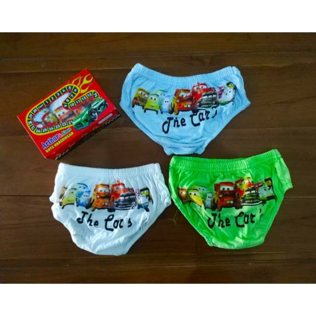Celana Dalam Anak Cars Arthur&Aimee 3in1
