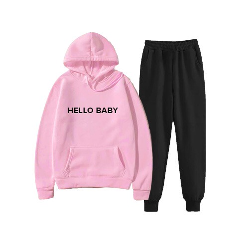 Setelan Hoodie Anak Hello Baby Size M/ Sweater Anak