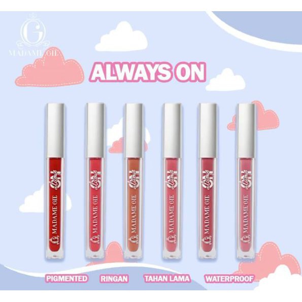 [BPOM] [4 GR] Madame Gie Always On Lip Cream BPOM | Lipcream lipstick lipstik - GROSIR - SALE