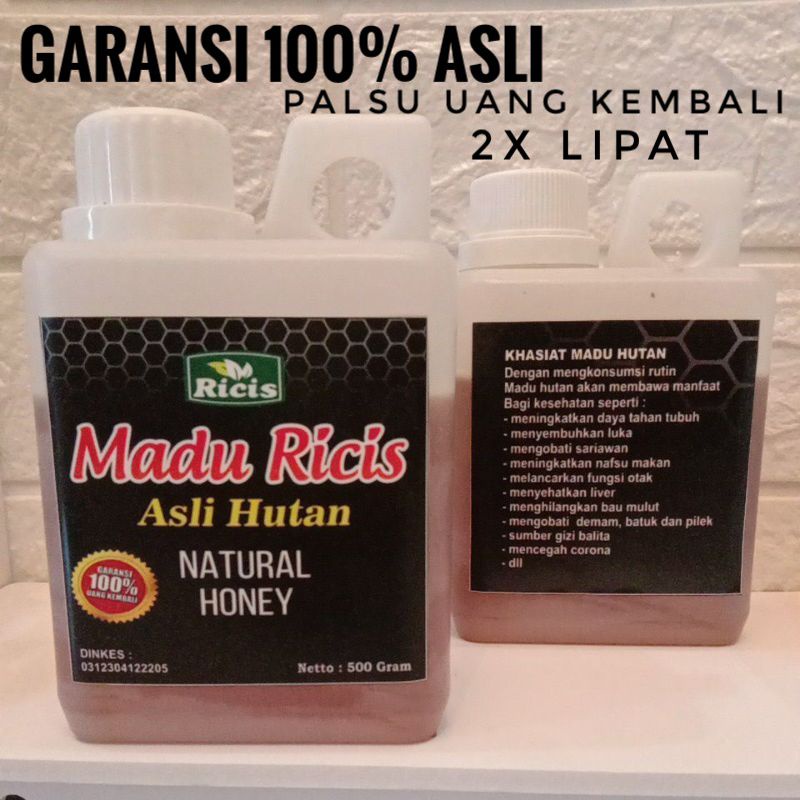 [[ ASLI 100% ]]MADU HUTAN ASLI LIAR BEEPOLEN MADU MURNI MADU ALAMI NETTO MADU MURNI madu ricis 500 GRAM