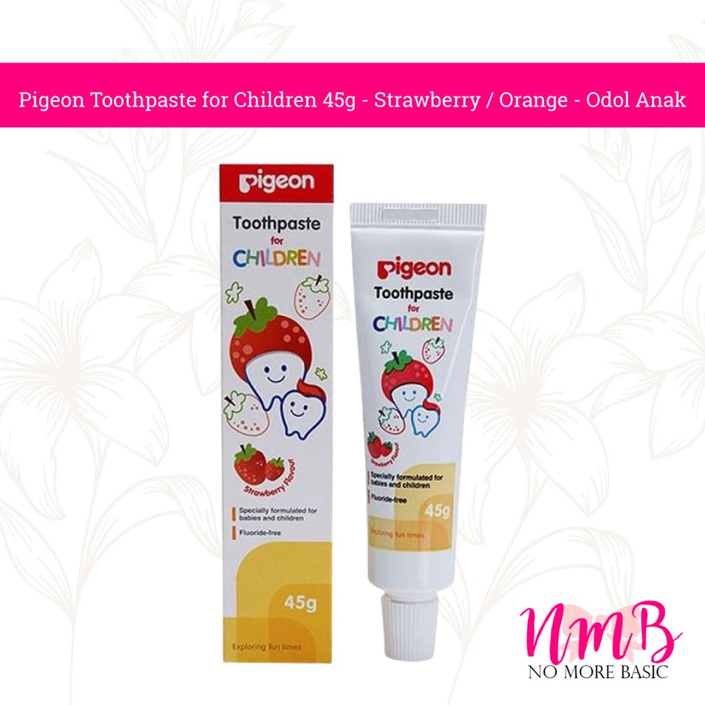 Pigeon Toothpaste for Children 45g - Strawberry / Orange - Odol Anak