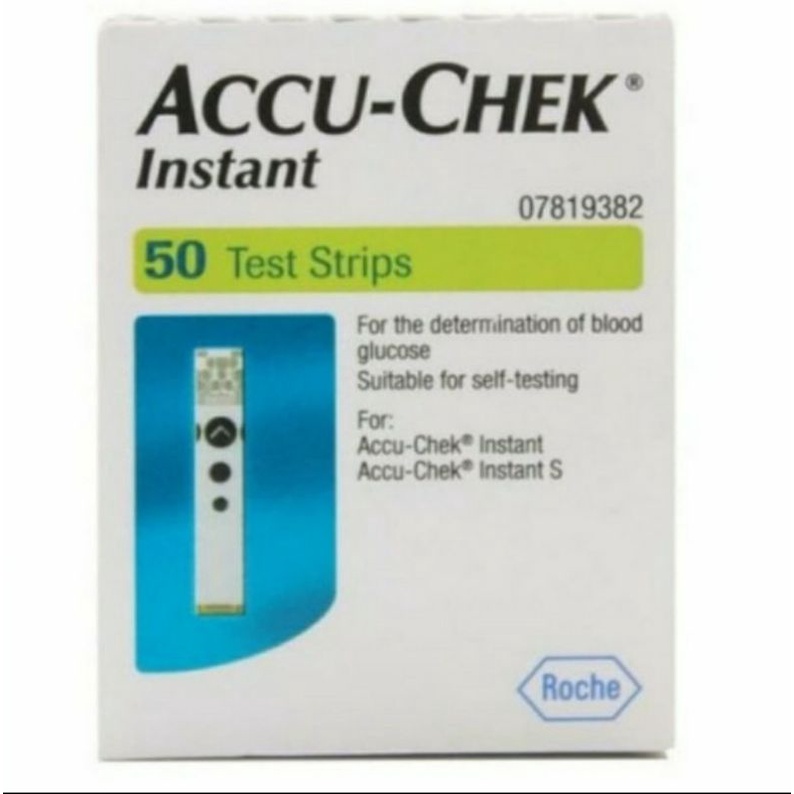 Accu Chek instan strip glucose - Accu Chek Gula Darah isi 50 Strip Accu Check Alat Cek Gula Darah