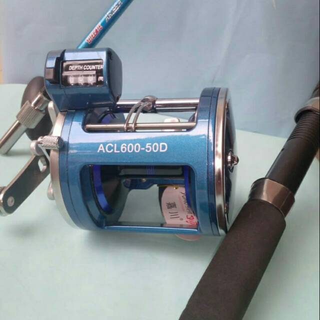 Yumoshi trolling ACL 600 -50D tangan kiri + Jigging Utecate 180 cm