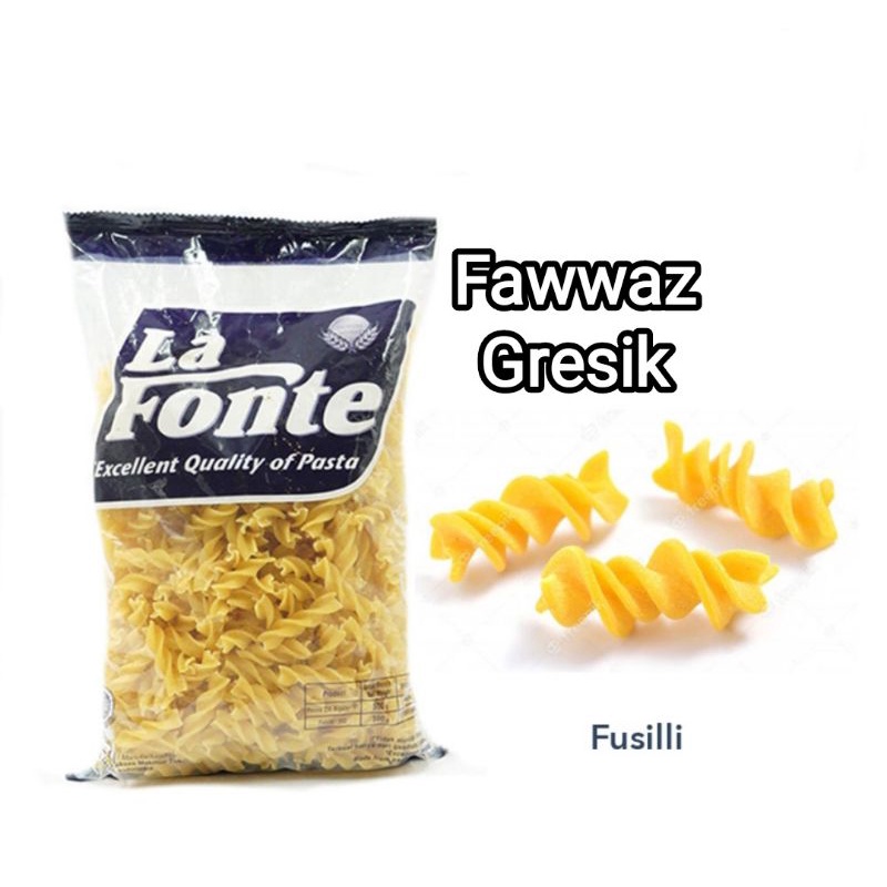 LA Fonte Pasta Macaroni Fusilli 500gr NO 202 / Lafonte MAKARONI SPIRAL PASTA 500 gram