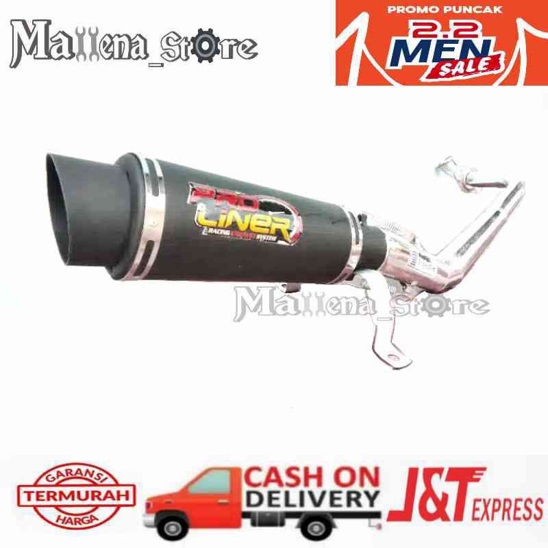 Knalpot Racing ProLiner Hitam Black Edition Beat Karbu Beat New Beat Fi Beat Street Beat Pop