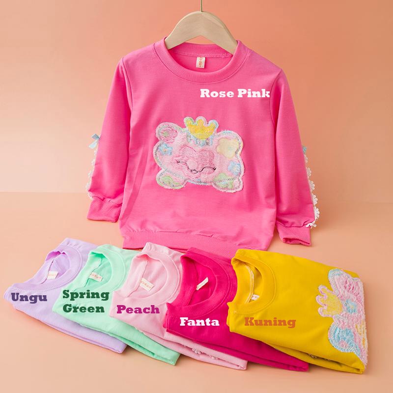Kaos Anak Perempuan 6-12Tahun/Switer Anak Perempuan Import/Sweater Import anak-anak