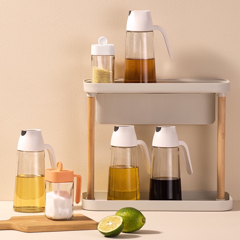 H 572 Botol Minyak Kaca 640ml Unik Minimalis Anti Tumpah Botol Kecap Cuka Tebal Japan Korea Style-1