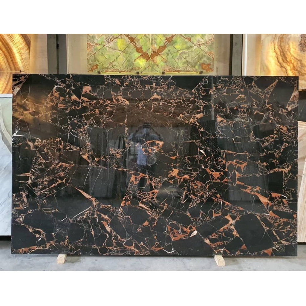 Kitchen Set | Marble Portoro Gold Spider | Meja Dapur Marmer