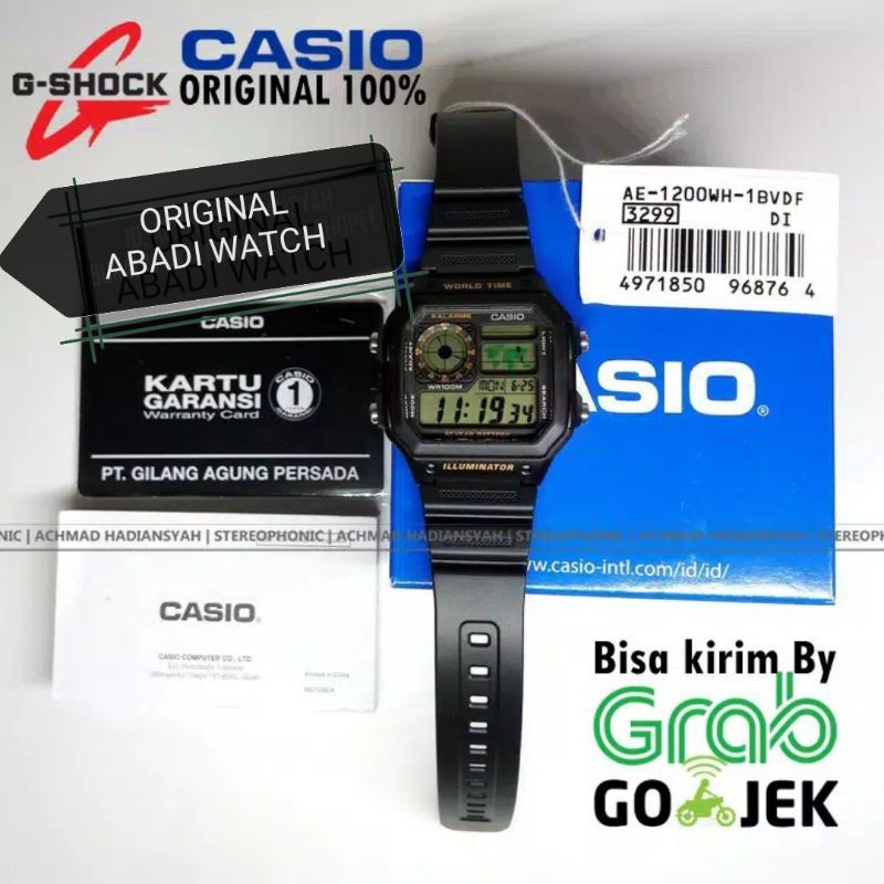 JAM TANGAN PRIA CASIO ORIGINAL AE1200 AE1200WH 1BVDF