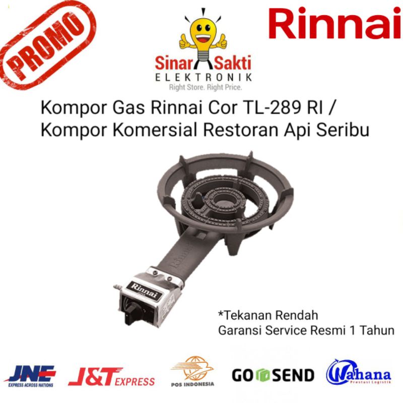 Rinnai Kompor Cor TL 289 RI / TL289RI Api Seribu Gas Jos Komersial 1 tungku