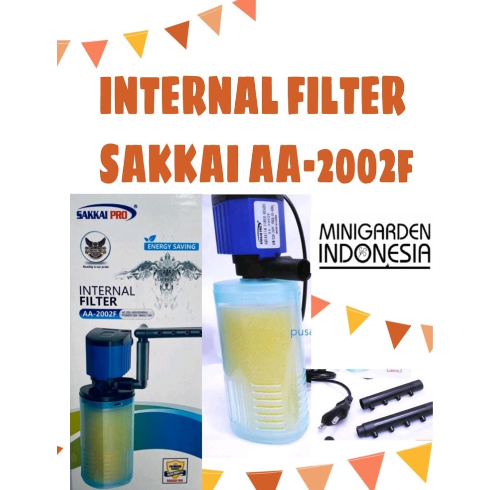 SAKKAI PRO AA-2002F INTERNAL FILTER POMPA AIR CELUP FILTER AQUARIUM