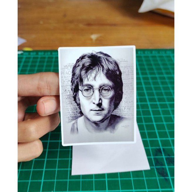 

stiker print john Lennon custom stiker keren murah