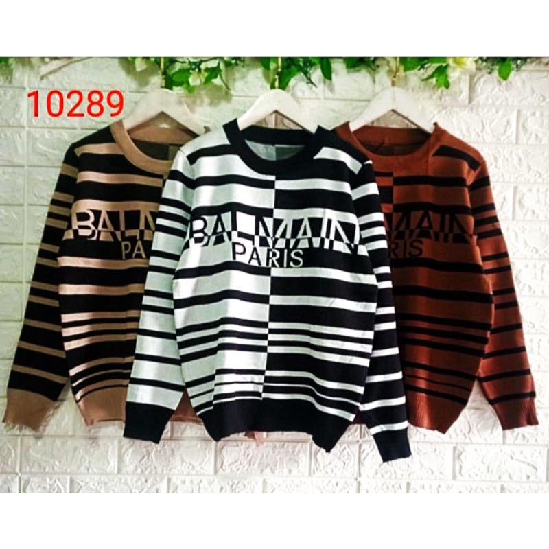 SWEATER RAJUT PARIS GARIS IMPORT