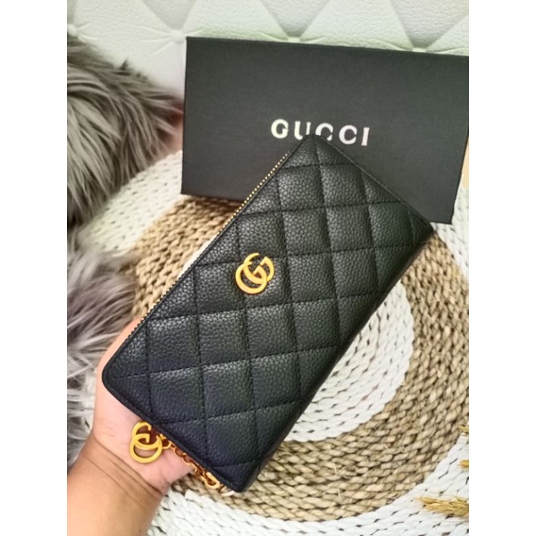 DOMPET GUCCI PANJANG 1 RESLETING FREE BOX ..