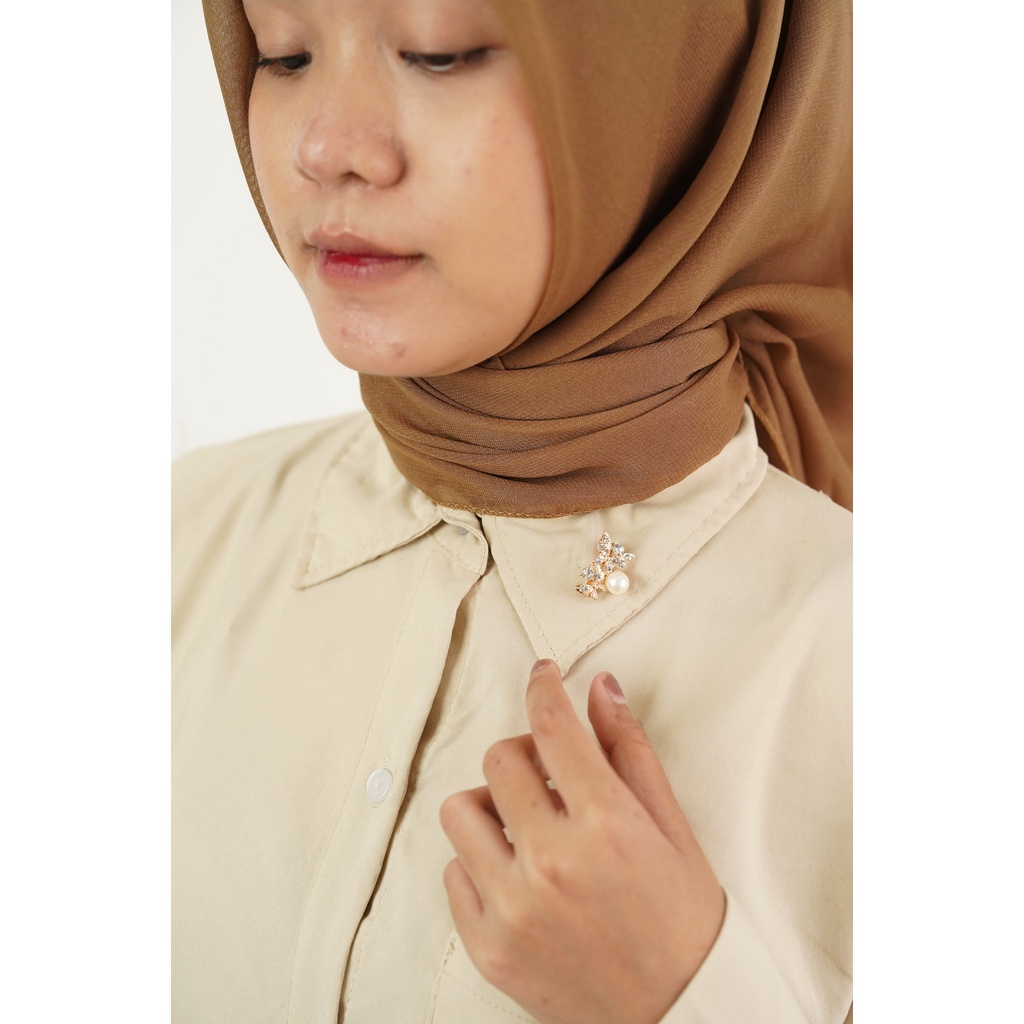 Bros Hijab Mini Bross Peniti Brooch Jilbab Aksesoris Fashion Wanita Perhiasan Muslim 753