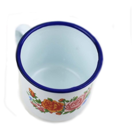 Mug Enamel GSF G-5012 / Mug Cangkir Panas Dingin / Mug Cangkir Plus Tutup