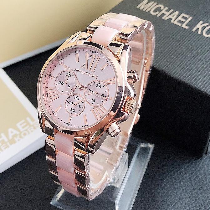 {PGN.21Jl22υ}  MK Michael Kors Jam Tangan Quartz Dengan Strap Keramik Women Ceramics Watch INS Tikto