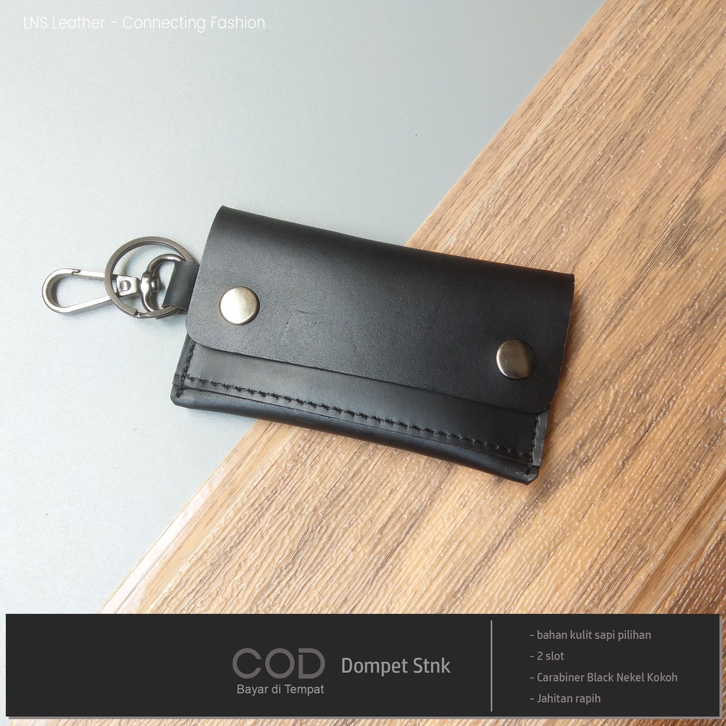 Key Wallet Dompet Stnk Mobil Motor Lipat dua Slot Kulit Asli