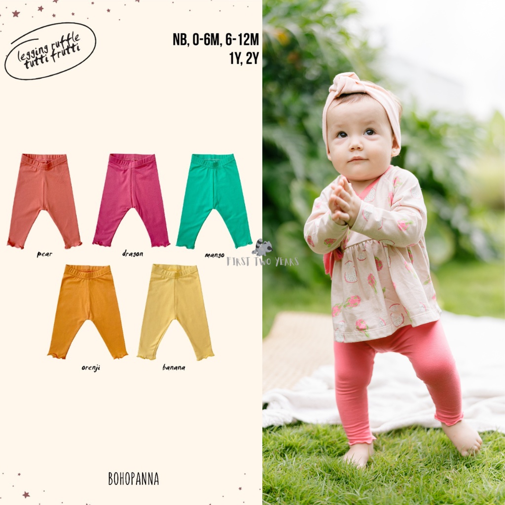 Bohopanna - Legging Ruffle / Celana Legging Anak Perempuan