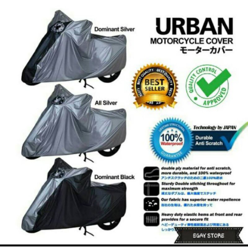 Cover Motor URBAN / Sarung Motor JUMBO NMAX PCX Aerox Vario150 Vixion Byson CBR Ninja GSX - Anti air