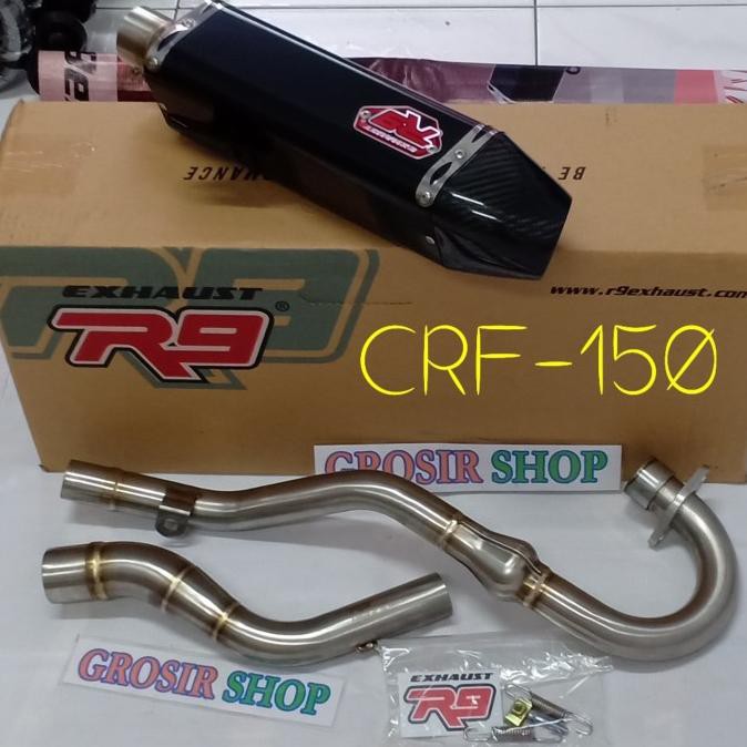 Hot Sale Knalpot R9 Mgx Series Honda Crf 150 / Knalpot R9 Crf 150 Full System Hot Sale
