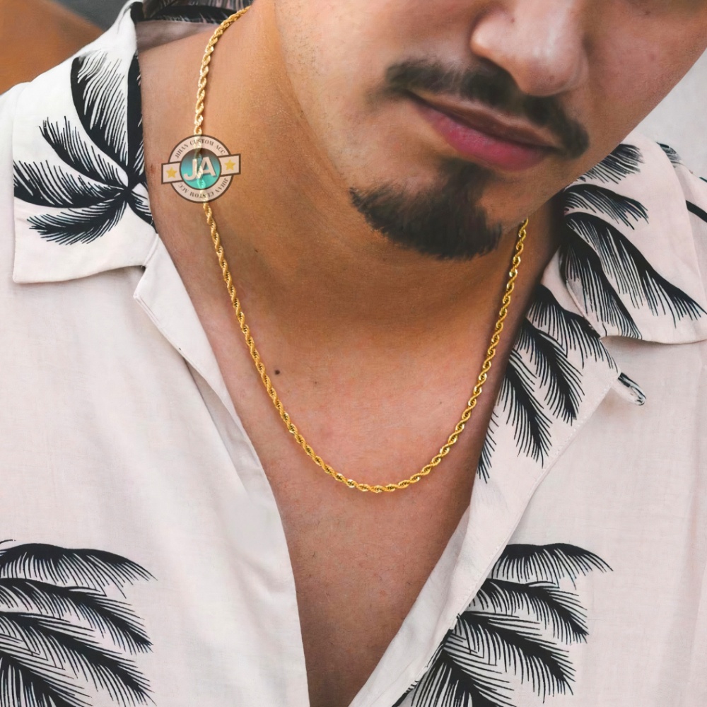 TERMURAH Kalung Titanium  Pria Wanita Gold Emas Asli Keren Cowok Cewek Laki  Panjang Asli Original