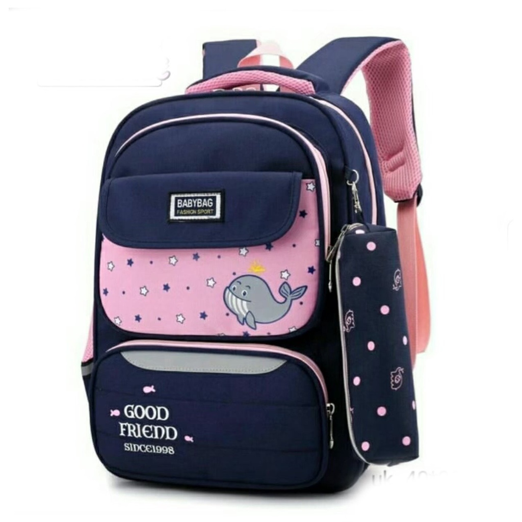 Ransel anak backpack anak tas sekolah anak ransel lumba lumba ransel anak 2in1 murah babybag murah