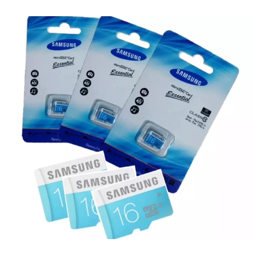 Memory Card-MMC SD Samsung Essential Class 10 4GB-8GB-16GB-32GB-64GB-Memory Card HP Samsung Essential Class 10-Biru