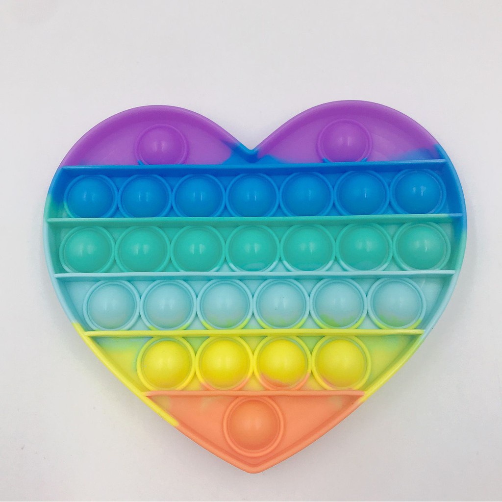 Tas Pop It Motif UNICORN / Mainan pop it murah popit Pop Its Square rainbow multicolor Fidget Toy Push bubble Penghilang Stres-LOVE