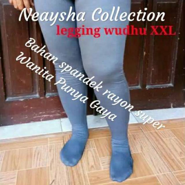 Legging wudhu jumbo XXL/XXXL  BB 75-120 KG bahan spandek rayon super kwalitas Premium