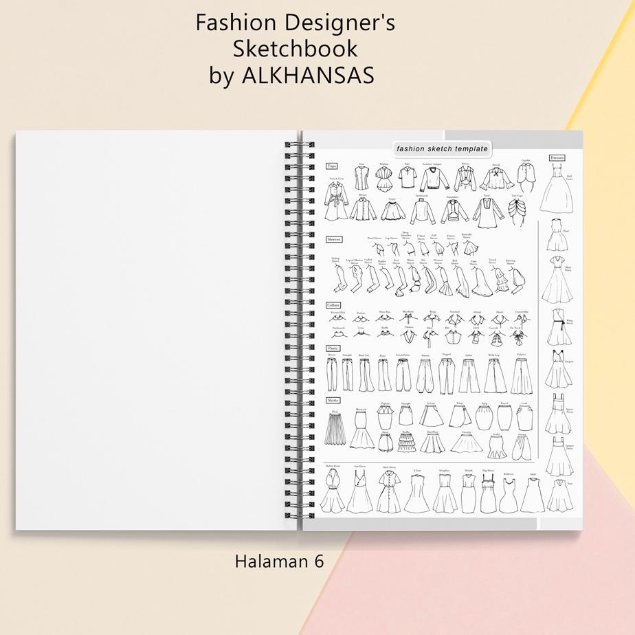 

Barang Original Buku Gambar Fashion Designer (Fashion Designer's Sketchbook) by ALKHANSAS (Volume 8) o44☋