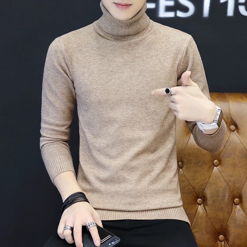 Sweater Turtleneck Pria Rajut  Halterneck Sweater Pria