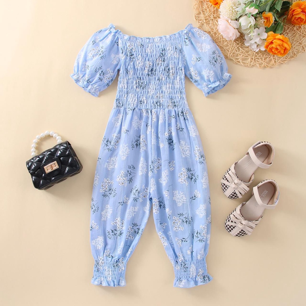 (LOLI-JKT) BD-266 SET ANAK JUMPSUIT OVERALL 6 WARNA SIZE 90-140