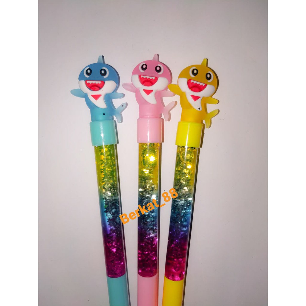 

Pulpen Gel Model Glitter Air BabyShark Lucu Dan Unik